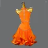 Stage Wear Vêtements de danse latine Robe de compétition Sexy Adulte Femmes Party Ball Sports Femme Jupe Costume de bal Dames Filles Samba