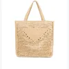 2023 Women Straw Shopping Bag Wine Coconut Fiber Tote Bags Ladies Summer Fashion Beach Crochet Pouch fashion handbags size33 38cm251m