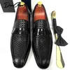 Dress Shoes Luxury Brand Men s Leather Black Brown Prints Pointed Toe Casual Mens Wedding Office Penny Loafers Men 231214