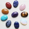 Whole 10pcs lot Natural stone Oval CAB CABOCHON Teardrop Beads Color mixing 18 25mm DIY Jewelry making ring Holiday gift 3357