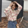 Women's Blouses Korejepo French Retro Floral Shirt Women Spring Suit Collar Rose Sweet Shirts Design Appointment Minimalist Temperament Top