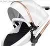 Kinderwagens # Kinderwagens # Luxe lederen 3-in-1 kinderwagen Tweezijdige vering 2 veiligheidsautostoeltjes Geboren wiegwagen Kinderwagen opvouwbaar Q231215