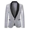 Costumes pour hommes Gold Sequin Glitter paillettes embellies Blazer Veste de nuit masculine Coupe de nuit Mabes Mentes Costume Homme Vêtements de scène pour chanteurs