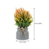 Flores decorativas artificial vaso planta falso flor plantas decoração falso realista pequeno bonsai ao ar livre para varanda