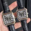 Damenuhr Herrenuhren Damenuhr quadratische Damenuhr Gold Quarz Lederarmband Dornschließe Armbanduhren Luxusuhr für Damen Uhren Montre de Luxe