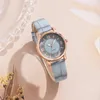 Two tone dial quartz women's watch, creative women's small belt watch