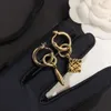 Charme 18k Brincos banhados a ouro para mulheres Brincos de moda de luxo Acessórios de joias