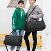 Duffel Bags Black Plaid Travel Bag With Shoes Pocket Carry on Luggage Travel Duffle Weekend Bag Shoulder Bags Handbag For Women Men X8CT 231214