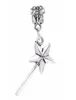 200st Magic Wand Star Fairy Princess Fairytale Dangle Charm för europeisk pärlarmband 37 x13x2mm3228706