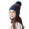 Beanieskull Caps Connectyle Womens Winter Beanie Hat Soft Fleece Lined Circle Scarf set厚い暖かいファジーアクリルニットネックスカーフ231212