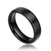 Trouwringen 2 Stuks 6mm 8mm Sets 100% Puur Titanium Zwart Paar Bands Engagement Liefhebbers Sieraden Alliantie Bague Homme246B