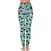 Leggings da donna Pantaloni da yoga con stampa di cani con tasche Border Collie Collant sportivi sexy a vita alta divertenti Leggins da fitness con grafica elasticizzata