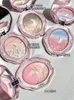 Blush Colorrose Embansed Powder Blush Blue äkta naken Makeup Natural Party Blusher Shimmer Pearlescent Highlight Eyeshadow 231214