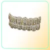 New Hip Hop Teeth dents grillz cuivre zircon cristal dents grillz grills halloween bijoux entier pour le rappeur de rap me6690679