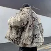 Men's Fur Faux Fur Arrivals Python Pattern Fur Coat Mens Winter Fashion Faux Fur Coat Warm Wool Jacket Chaquetas Hombre 231213