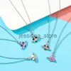 Pendant Necklaces Y2K Jewelry Heart Punk Planet Saturn Pendants Chain Necklace for Women Female Gift J231213