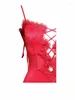 Casual Dresses Women's Summer Dress V-neck Sleeveless Off-shoulder Lace Solid Color Slim Sexy Backless Strappy Red