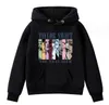 Crianças amor coração personagem carta impressa hoodies meninos meninas com capuz manga longa moletom moda crianças solto casual jumper topos z6022