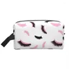 Cosmetic Bags Travel Eyelash Lashes Pattern Toiletry Bag Fashion Beautiful Eyes Makeup Organizer For Beauty Storage Dopp Kit Case