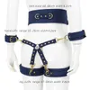 Adult Toys Thierry SM Bondage Set Include Waistband Wrist Thigh Cuffs Cross Buckle Adult Games Restraints Handcuffs Leg Cuff Sex Toys 231214