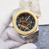 Mens Watch Skeleton Luxury Designer Automatisk mekanisk rörelse Titta på 42mm Dial Sport rostfritt stål med modeklocka Montre de Luxe