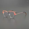 Óculos de sol quadros japão acetato de alta qualidade quadrate puro bloco de cor artesanal personalidade homens e mulheres óculos quadro prescrição óptica