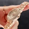 Andere Watche s Uhr Voller Diamant Top Luxus Marke Quarz Stahl Für Damen Punk Elegante Zirkon Kristall Mode Armbanduhr Uhr 231214