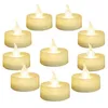 SXI 24 Pack Warm White Battery LED Tea Lights Flameless Flickering Tealight Dia 1 4 Electric Fake Candle for Votive Wedding 249M