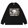 T-shirt a maniche lunghe Oasis Band Rock American Retro Street Loose High Street Heavyweight Vintage Base