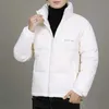 Parkas pour hommes automne hiver nouveaux hommes col montant doudoune légère mode coréenne surdimensionné chaud épais manteau blanc Orange vert noir L231209