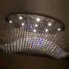 Chandeliers M Nice Design D 100% Oval Crystal Wave Lamp Lustre LED Home L800 w200 h600mm Modern Lighting279K