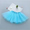 Barnkläder flickor tutu mini klänningar dans pettiskirt kostym bubbla tyll kjolar boll klänning prinsessan klänning julfest scenkläder c248 zz