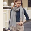 Scarves Ohmmayby Cashmere Scarf For Ladies Men Women Solid Winter Warm Long Large Size With Tassel Shawl Wraps