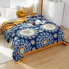 Blankets Nordic pastoral flower cotton blanket and throws sofa towel bed end summer thin quilt Single double gauze soft bedspread 231213