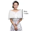 Scarves Faux Fur Plush Bowknot Shawl Korean Style Soft Cloak Bow Dress Party Bride Shoulder Fake Collar