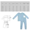 Pyjamas 2023 Bambufiber för barn Pyjamas Solid Long Sleeve Pants Breattable Sleepwear Clothes Toddler Boy Girl Loungerwear Outfits 231214