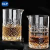 Ferramentas de bar KLP Bar Shaker Japonês Cristal Cocktail Stir Cup Recipiente Bartender Profissional Mixware Caneca 6 estilos 231214