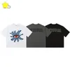 Streetwear Fashion T-Shirt Men Women Casual Loose Foam Printing T Shirt Black White Gray Tee Top