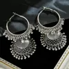 Hoop Earrings Jhumka With Vintage Charm Durability Rustproof Pearl Tassel Women