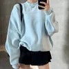 Fashion Designer Sweaters Women's Warm Knitted Long Sleeve Round Neck Shirts with Relief Embossing 25657