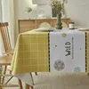 Table Cloth Rectangle Plaid Water Proof Oil-proof Anti-scald PVC