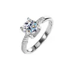 Bague de luxe moissanite bagues de créateurs pour femmes 925 argent sterling 1CT vvs moissanite pass testeur de diamant bague de fiançailles bague d'amour fille bague d'ongle fille fiançailles