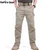 Pantaloni da uomo IX9 City Pantaloni cargo tattici da uomo Combattimento SWAT Pantaloni militari dell'esercito Cotone Molte tasche Pantaloni elasticizzati uomo casual XXXL 231213