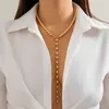 CCB – collier longue chaîne de poitrine en perles pour femmes, Vintage, lien Sexy, ras du cou, accessoires de bijoux, cadeau, nouveau, Y2K