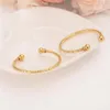 Brazalete pequeño y encantador de oro de Dubái, joyería árabe, abalorio de oro para niñas, tobillera de la India, pulsera, joyería para niños, regalo de cumpleaños para bebés 1295G