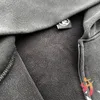 Herrenjacken Hellstar-Jacke mit Reißverschluss, strapazierfähiger Stoff, gewaschen, hergestellt aus alten amerikanischen Street-Graffiti-Hip-Hop-Kapuzenpullovern aus Wolle 231214