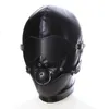 Adult Toys Erotic Mask Cosplay Fetish Bondage Headgear With Mouth Ball Gag BDSM Erotic Leather Hood For Men Women Adult Games Sexy Mask 231214