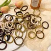 Hair Accessories 20-200pcs Basic Nylon Rope Rings Kid Sweet Girls Khaki Brown High Elastic Ponytail Holders Ties Headbands 4.5cm