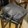 Porte-documents LEBSGE Mode Hommes de haute qualité PU Cuir Bureau Sac à main One Épaule Bandoulière Sac Ordinateur portable Grande capacité