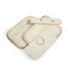 Jewelry Pouches Luxury Beige Necklace Pendant Bracelet Display Stand Set Earring Ear Stud Tray